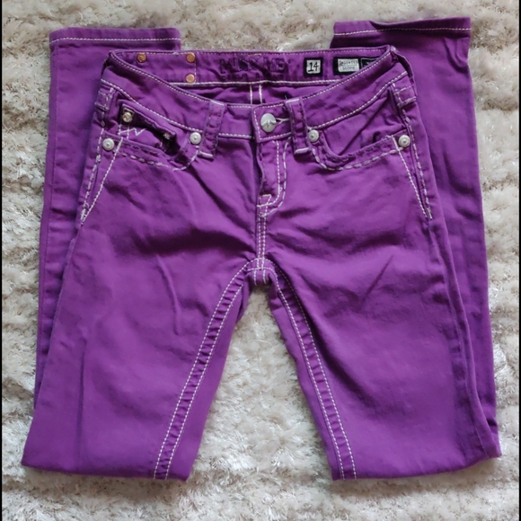 Miss Me Other - EUC Girl's Purple Miss Me skinny jeans